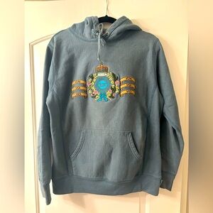 Supreme Veni Vidi Vici Hoodie- Medium - blue/dark teal